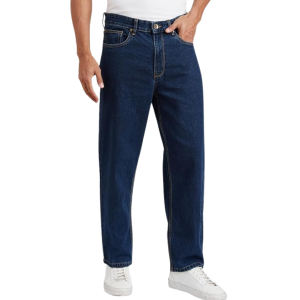Symbol Men's Baggy Fit Cotton Jeans | Mid Rise | Loose & Relaxed | Oversized Jeans Pant
